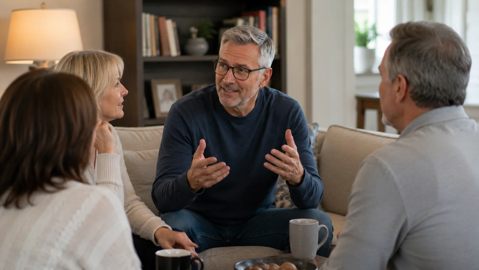 Person focused in a meeting