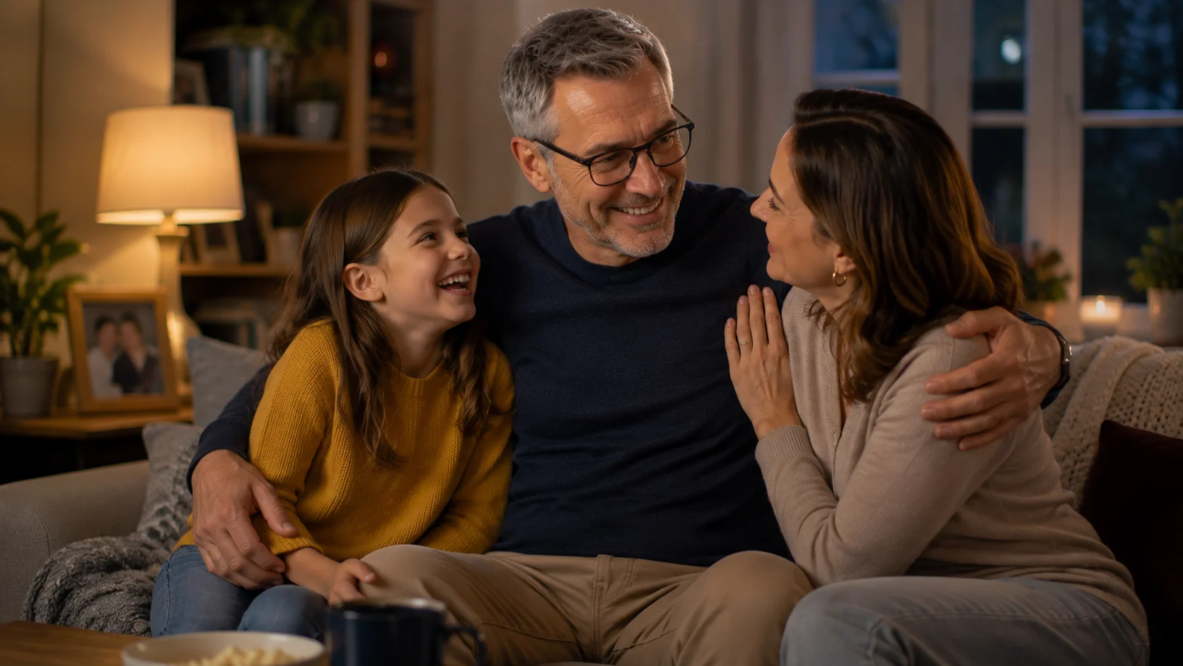 Person present with family